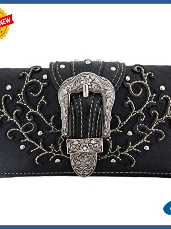 Amazon.com: Western Style Tooled Leather Conceal Carry Purse  Western Tooled Leather Shoulder Bag with Wallet Set, Conceal Carry Purse